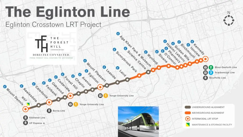 EGLINTON LRT MAP